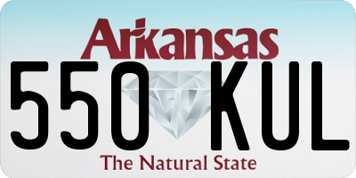 AR license plate 550KUL