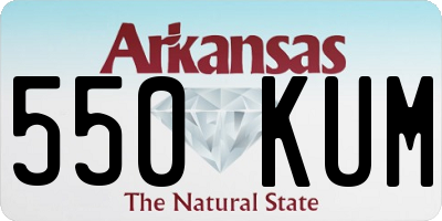AR license plate 550KUM