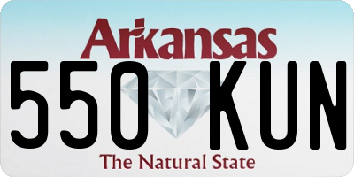 AR license plate 550KUN
