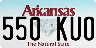 AR license plate 550KUO