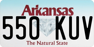 AR license plate 550KUV