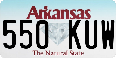 AR license plate 550KUW