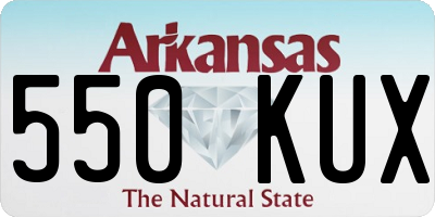 AR license plate 550KUX