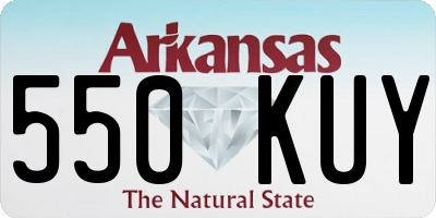 AR license plate 550KUY