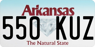 AR license plate 550KUZ
