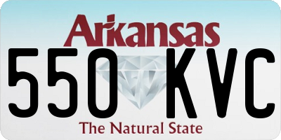 AR license plate 550KVC