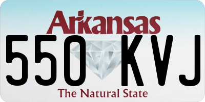 AR license plate 550KVJ