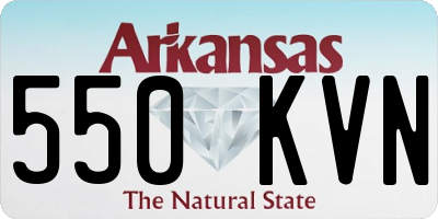 AR license plate 550KVN