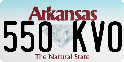 AR license plate 550KVO