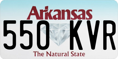 AR license plate 550KVR