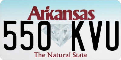 AR license plate 550KVU