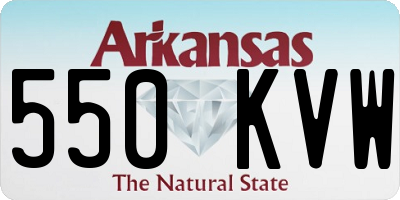 AR license plate 550KVW