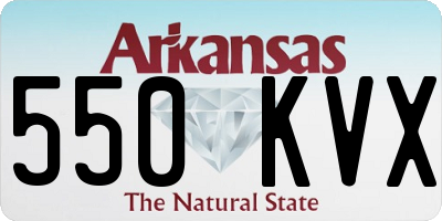AR license plate 550KVX