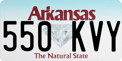 AR license plate 550KVY