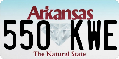 AR license plate 550KWE