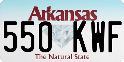 AR license plate 550KWF