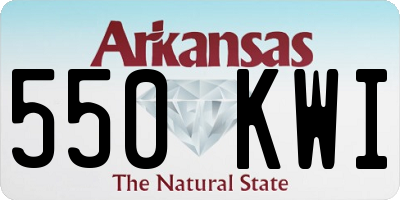 AR license plate 550KWI