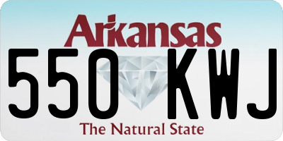 AR license plate 550KWJ