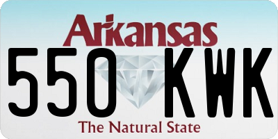AR license plate 550KWK