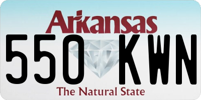 AR license plate 550KWN