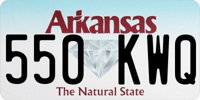 AR license plate 550KWQ