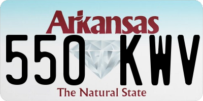 AR license plate 550KWV
