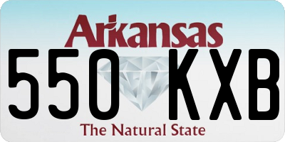 AR license plate 550KXB