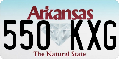 AR license plate 550KXG