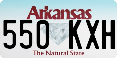 AR license plate 550KXH