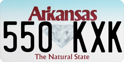 AR license plate 550KXK