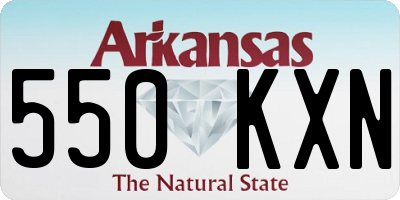 AR license plate 550KXN