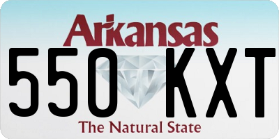 AR license plate 550KXT