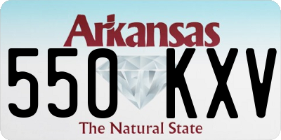 AR license plate 550KXV