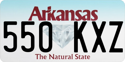 AR license plate 550KXZ