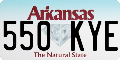 AR license plate 550KYE