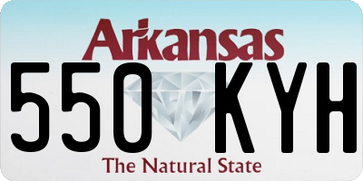 AR license plate 550KYH