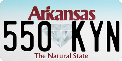 AR license plate 550KYN