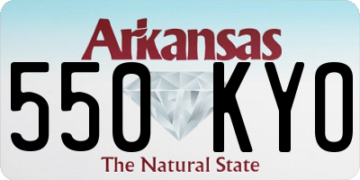 AR license plate 550KYO