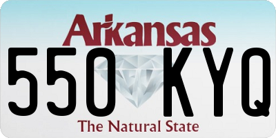 AR license plate 550KYQ
