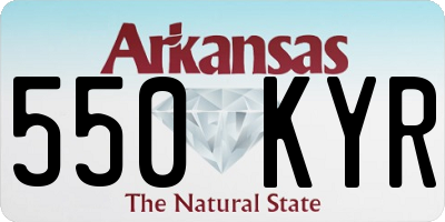 AR license plate 550KYR