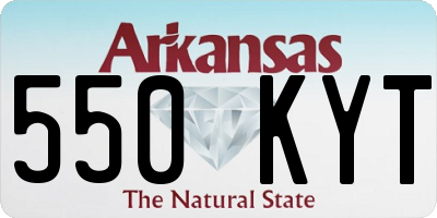 AR license plate 550KYT