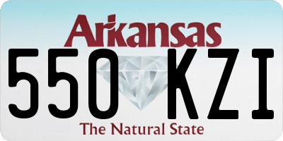 AR license plate 550KZI