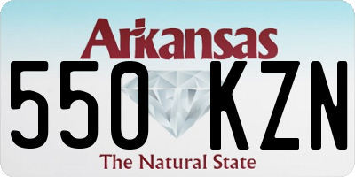AR license plate 550KZN