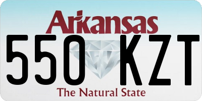 AR license plate 550KZT
