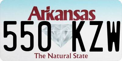 AR license plate 550KZW