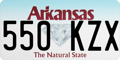 AR license plate 550KZX