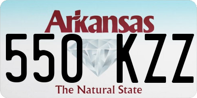 AR license plate 550KZZ