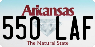 AR license plate 550LAF