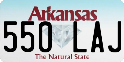 AR license plate 550LAJ