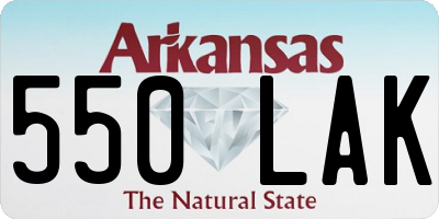 AR license plate 550LAK
